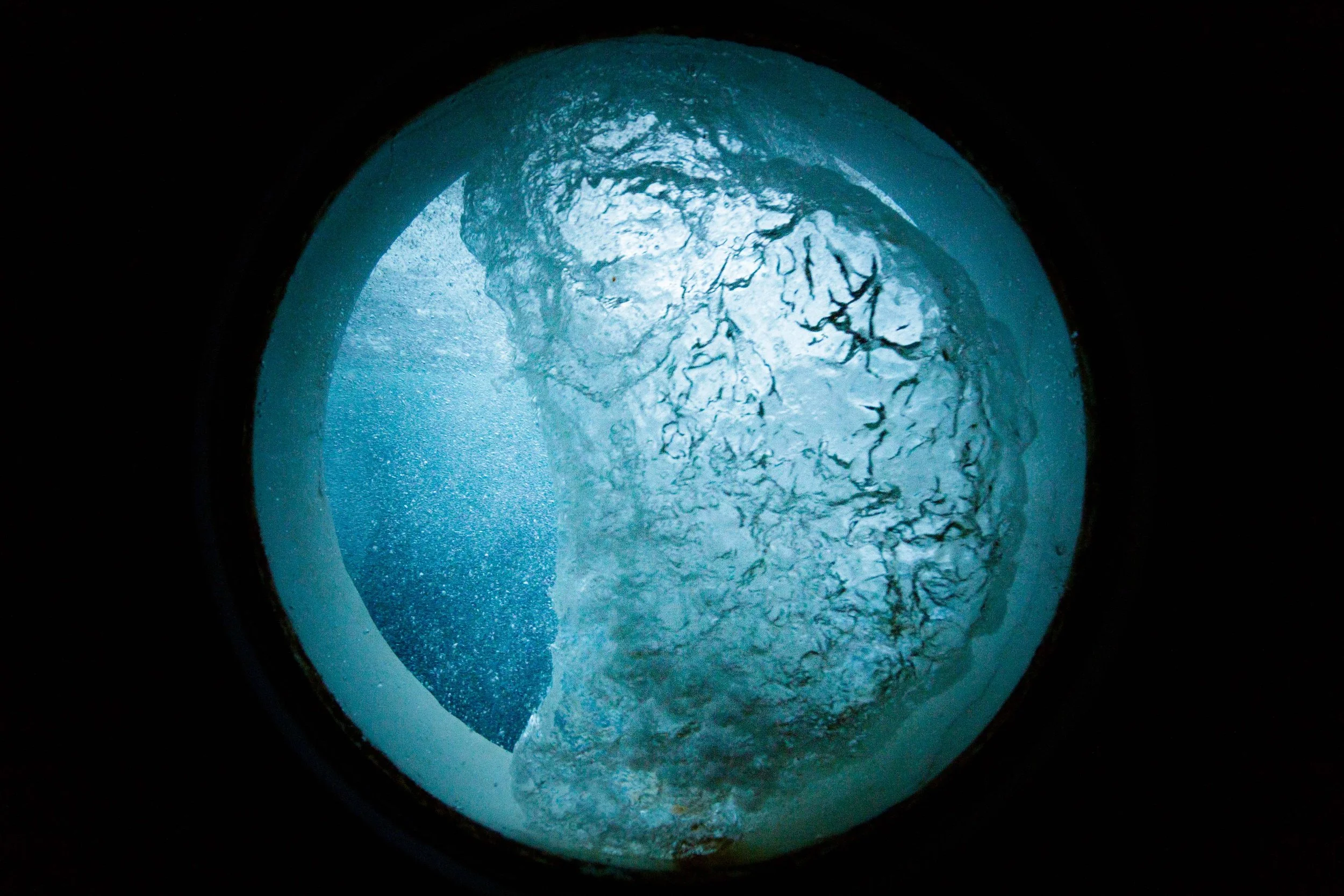 Porthole from the research vessel Atair