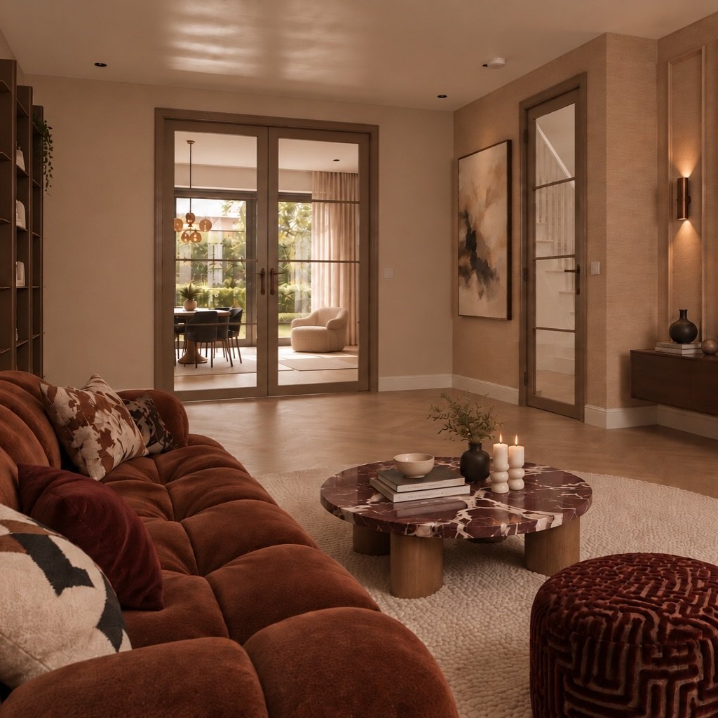 INTERIOR CONCEPT - SOFTLY BOLD 
Project Zuidoostbeemster

Soft in its foundation, bold in the details.

Voor de living combineren we zachte, warme basistinten met uitgesproken materialen, rijke texturen en een vleugje kleur. Een interieur dat rustig 