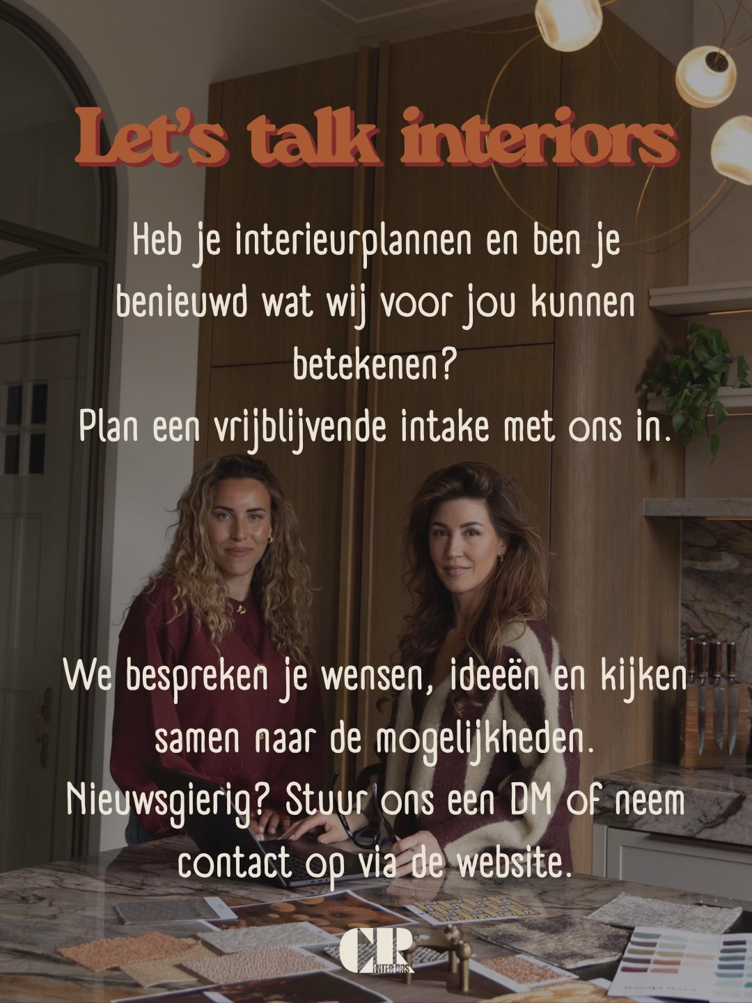 Toe aan een interieur?

Bij CR Interiors starten we met een vrijblijvende intake. Benieuwd wat we voor jullie kunnen betekenen?

Stuur ons een DM of plan een intake via onze website 🫶🏼 

#crinteriors #interieuradvies #interieurontwerp #interiordesi