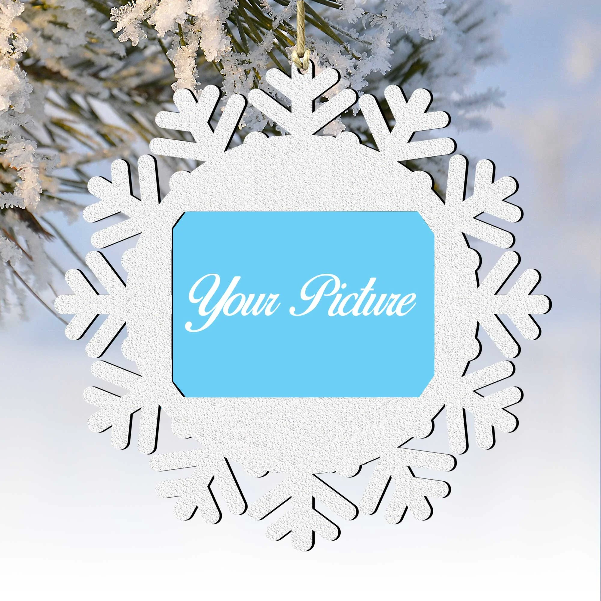 Snowflake Ornament Picture Frame Ornament for Photo by G.DeBrekht - 8141155PF