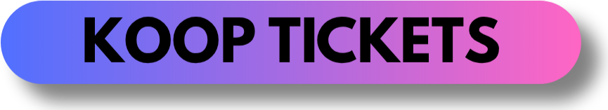 Een banner met de tekst 'KOOP TICKETS' op een gradient achtergrond van blauw naar roze.