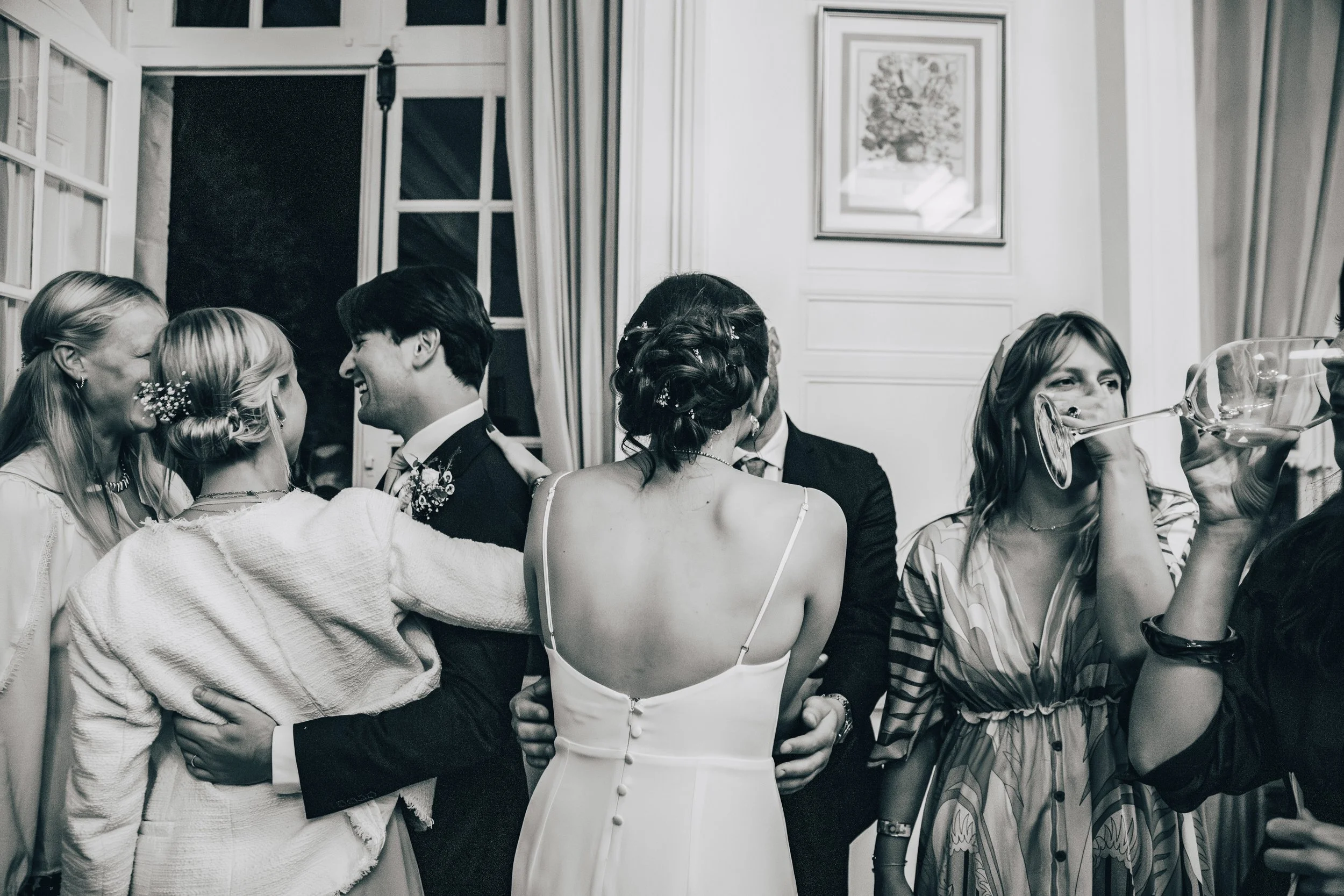 Mariée de dos lors de son mariage