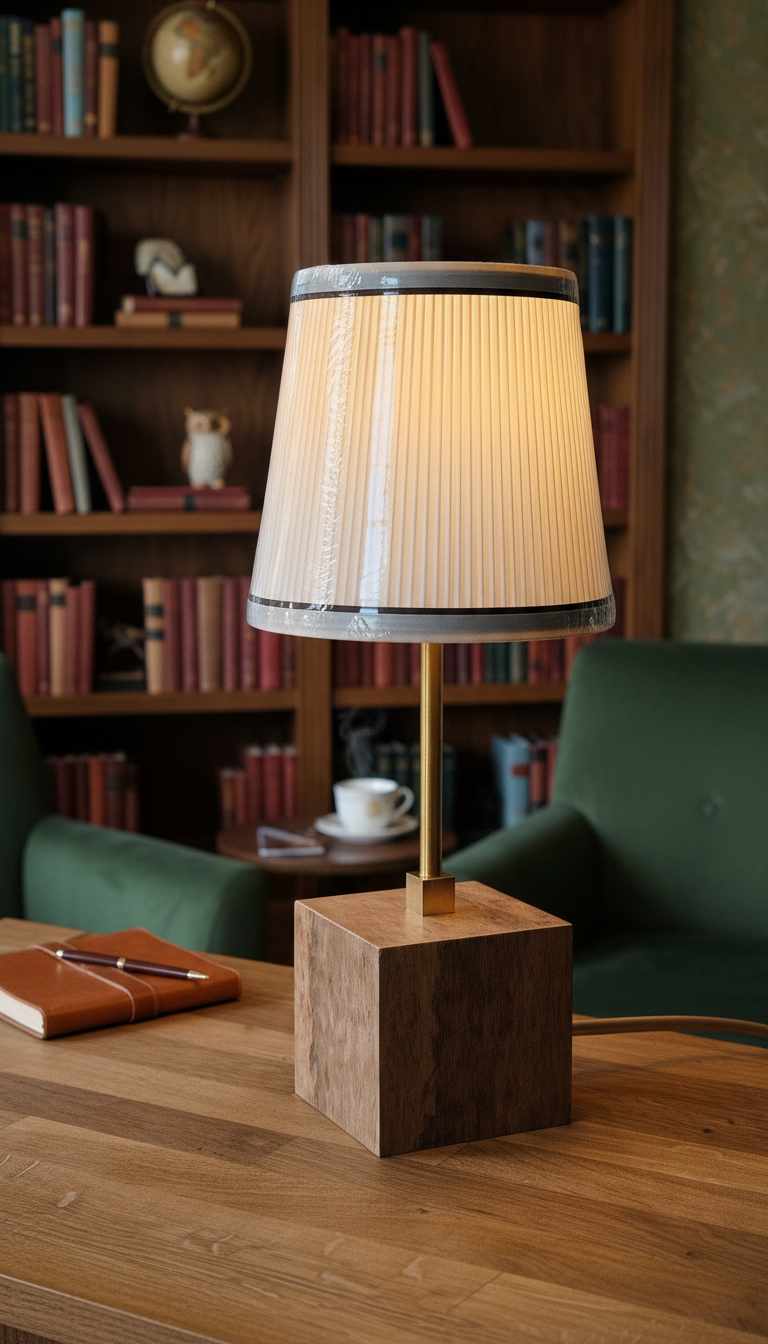 Lampe artisanale à poser, lampe de chevet, lampe de salon, lampe de bibliothèque, lampe de bureau. Ambiance cosy premium et chaleureuse.