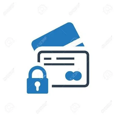 Illustration d’une carte bancaire bleue protégée par un cadenas, symbolisant la sécurité des paiements en ligne