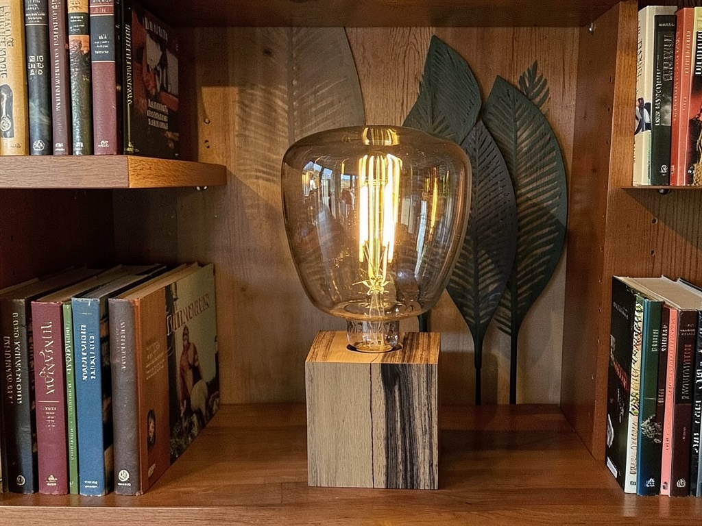 Lampe artisanale à poser, lampe de chevet, lampe de salon, lampe de bibliothèque, lampe de bureau. Ambiance cosy premium et chaleureuse.