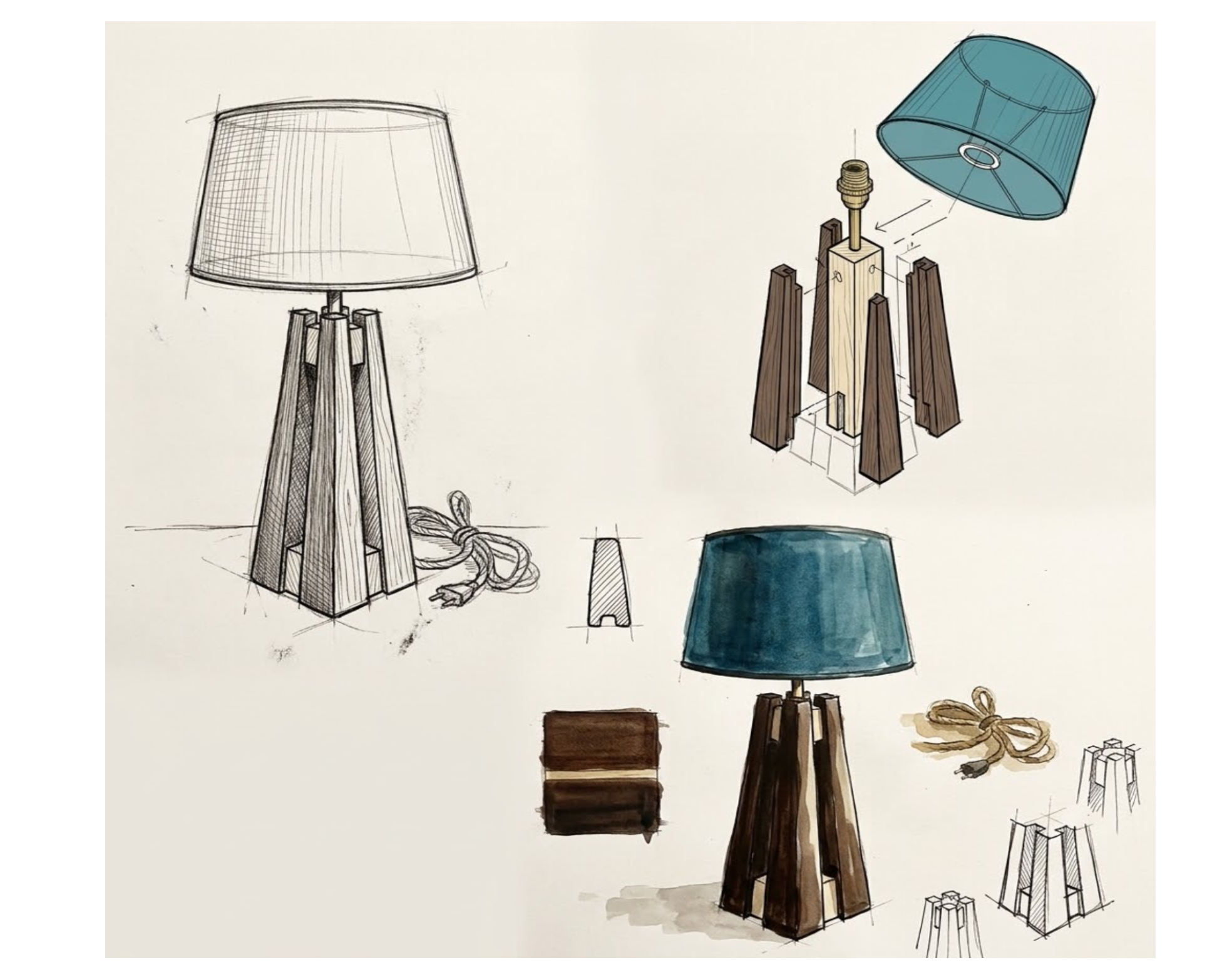 création d'une lampe artisanale pour un rendu fait main premium