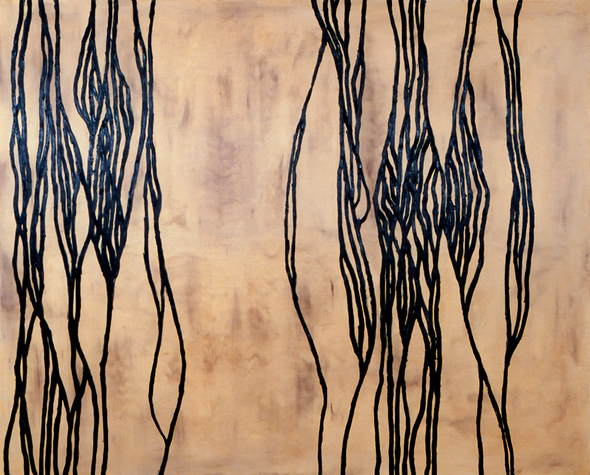 Traces III, Oil and Microcrystaline Wax on canvas, 1990, 222 x 181 cm