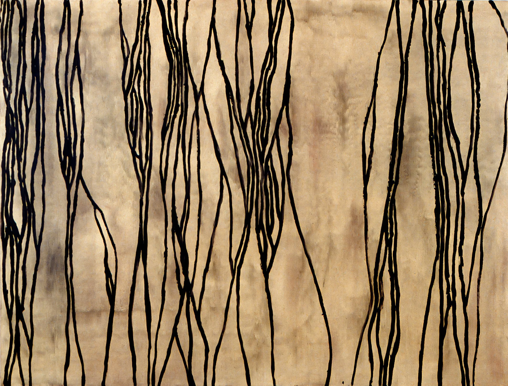 Traces II, Oil and Microcrystaline Wax on canvas, 1990, 222 x 181 cm
