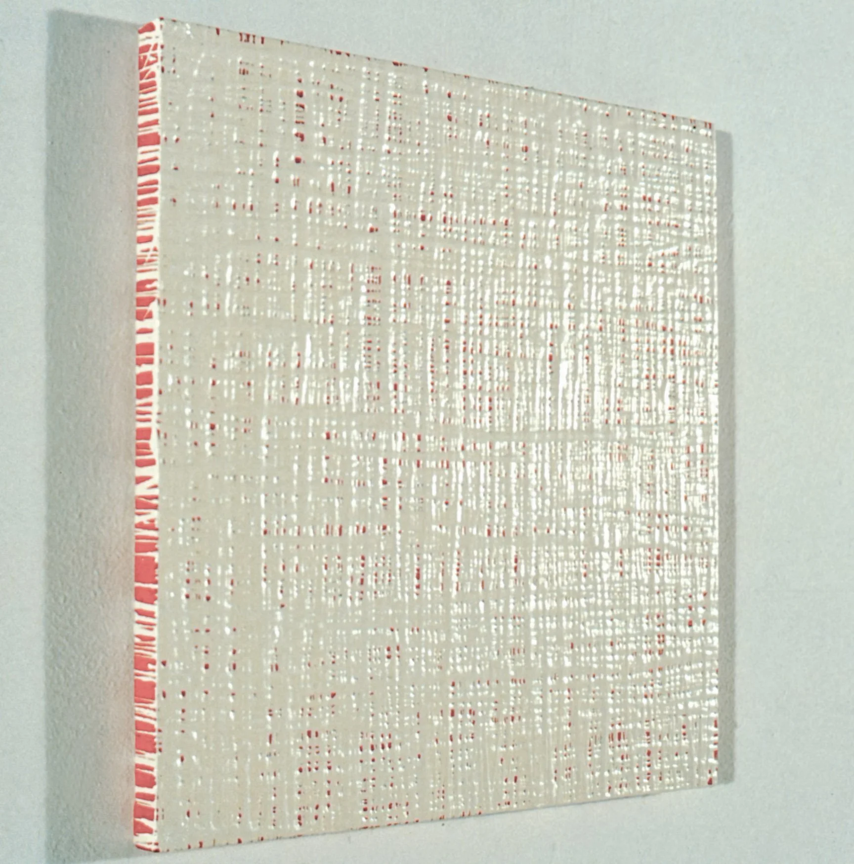 Wrapped Salmon/White, Oil on canvas, 1992, 100 x 100 cm