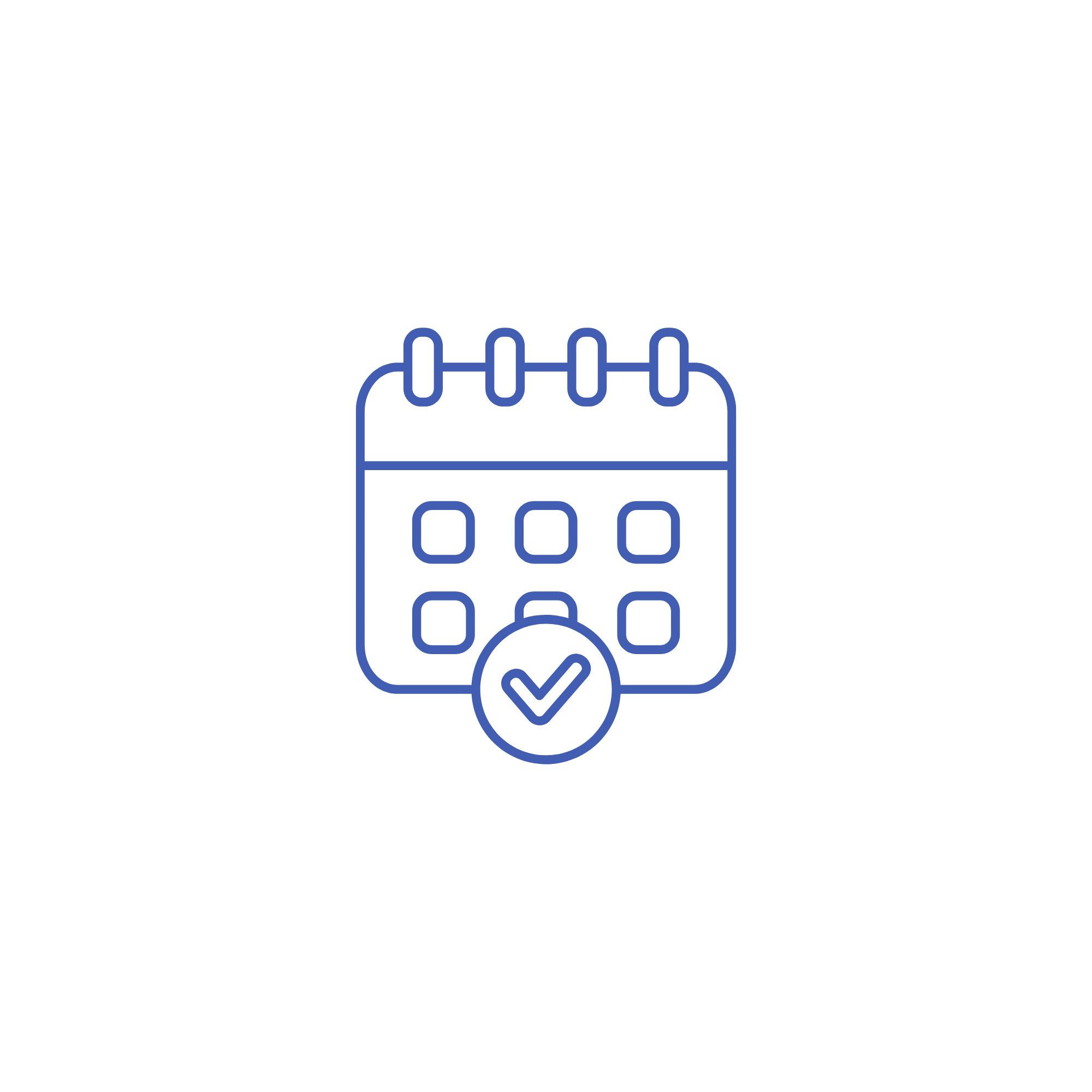 Ilustración minimalista de un teléfono móvil y un calendario con un corazón, símbolo de organización y cuidado.