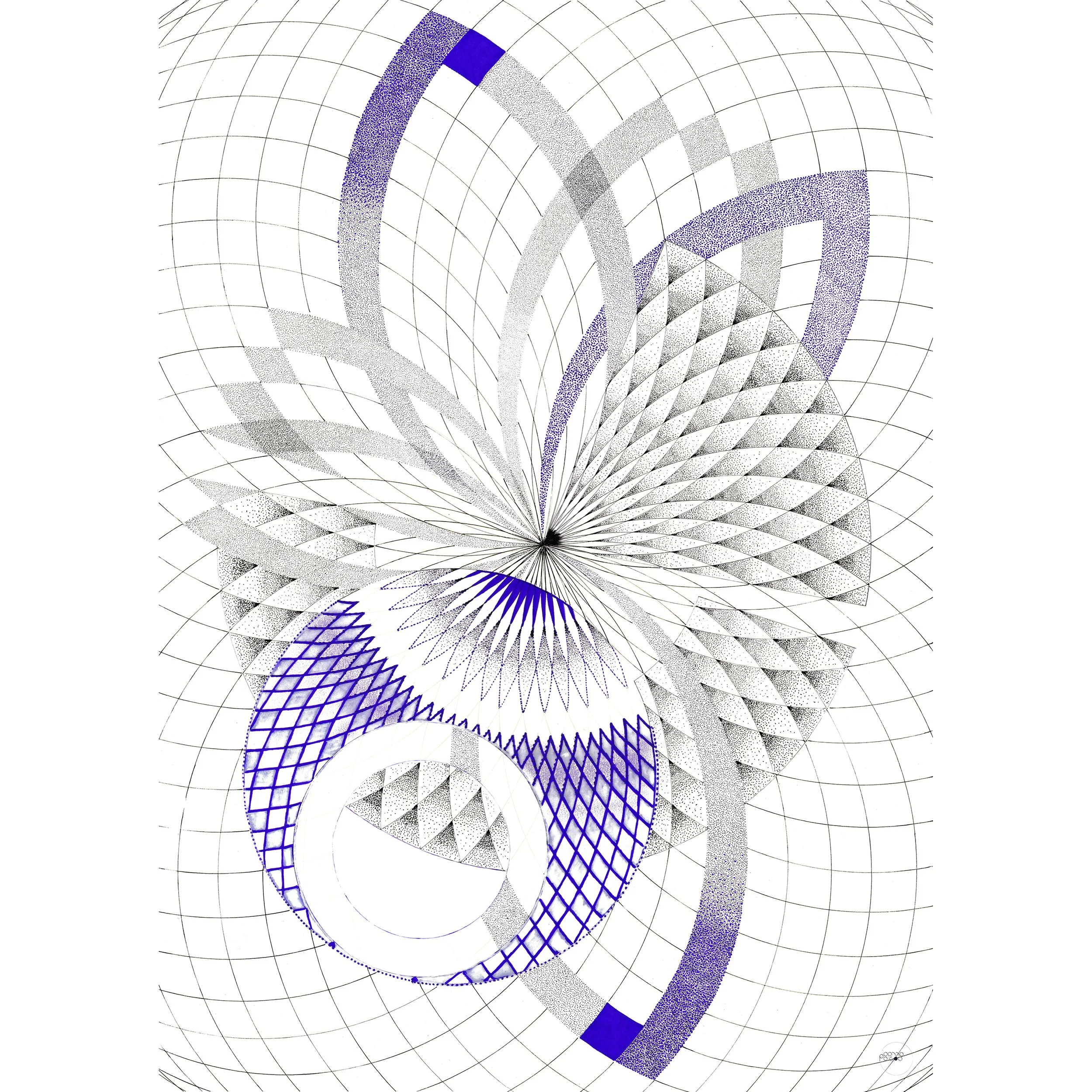 Vortex III - Violet Echo - Geometric Fine Art Print