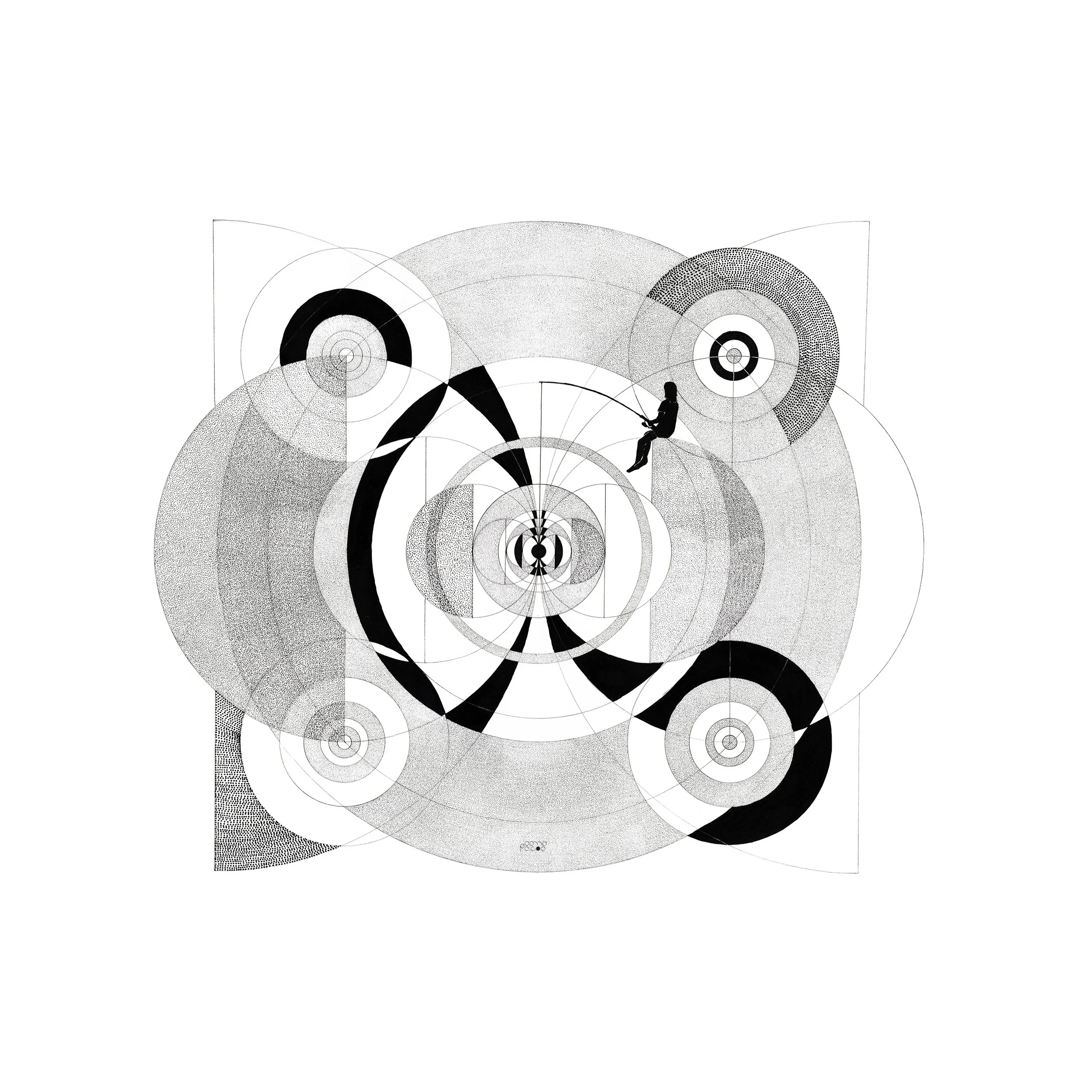 Fishing in the Core of a Supernova - Geometric Fine Art Print