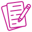 A purple icon of a checklist or clipboard with a checkmark.