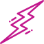 Lightning bolt symbol against a dark background.