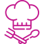 A cartoon skeleton playing a purple guitar.