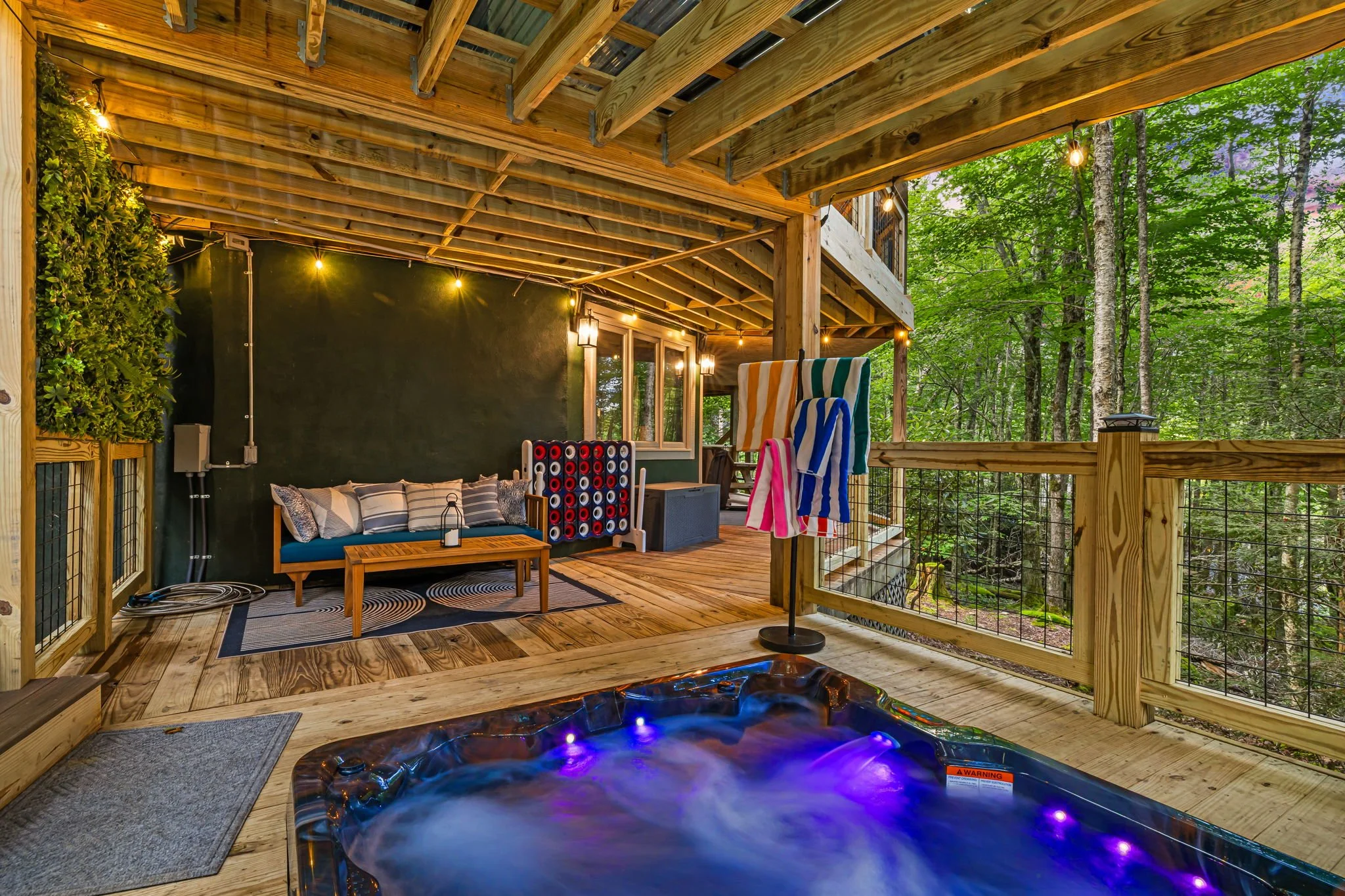 Outdoor night hot tub couch Beech Loft.jpg