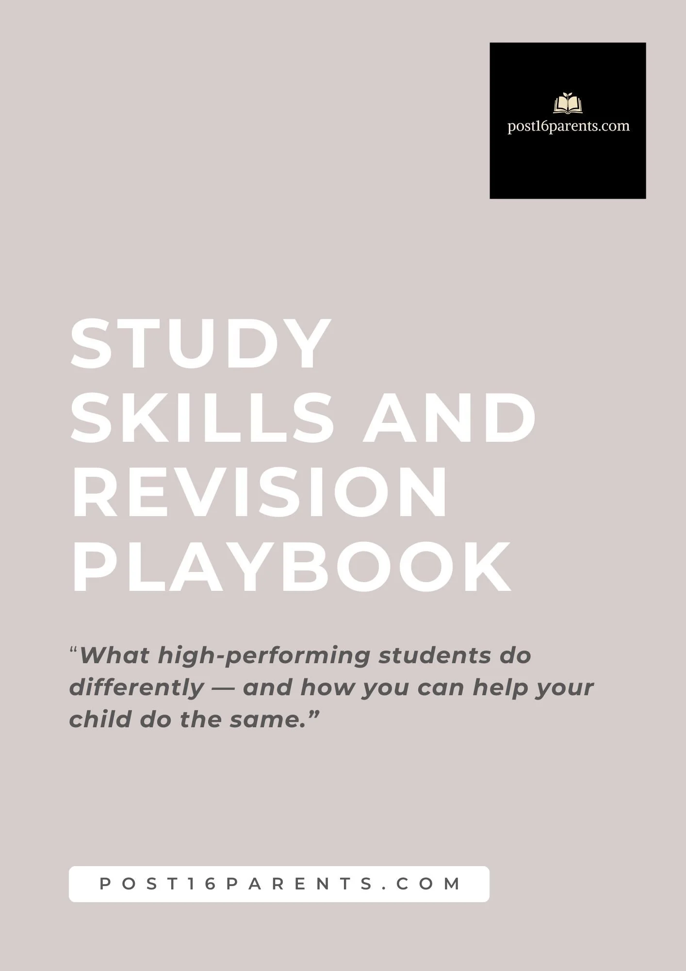 REVISION AND STUDY SKILLS PLAYBOOK