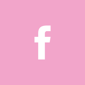 Logo Facebook blanc sur fond rose