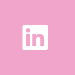 Logo LinkedIn sur fond rose
