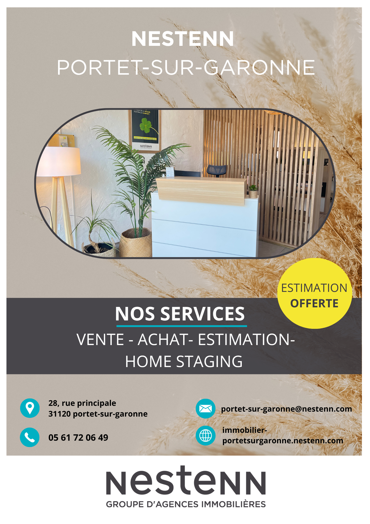 Flyer pour l'agence nestenn pour annoncer les services