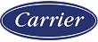 Carrier logo with white text inside an oval on a blue background.