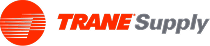 Trane Supply logo with red and black text and icon