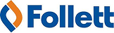 Follett logo with a stylized orange and blue shield icon