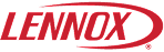 Lennox logo in red and black