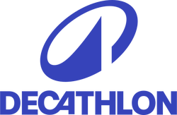 Decathlon logo with a stylized blue symbol and the word 'Decathlon' underneath.
