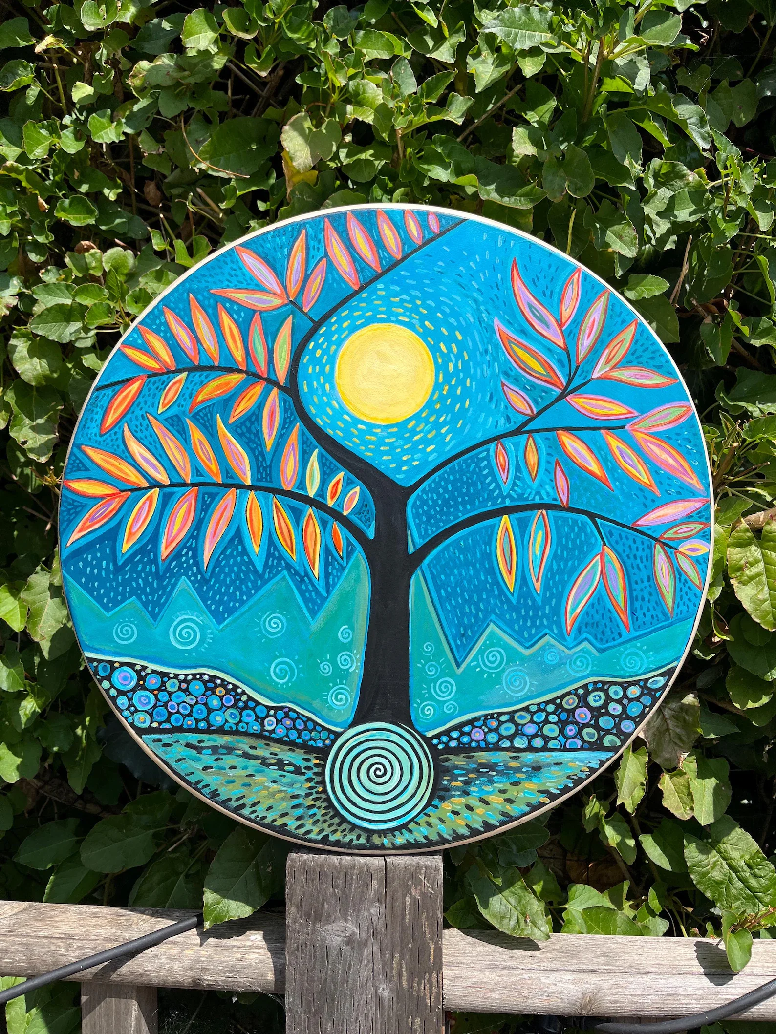The Tree Between Worlds – Original Hand-Painted Shaman Drum