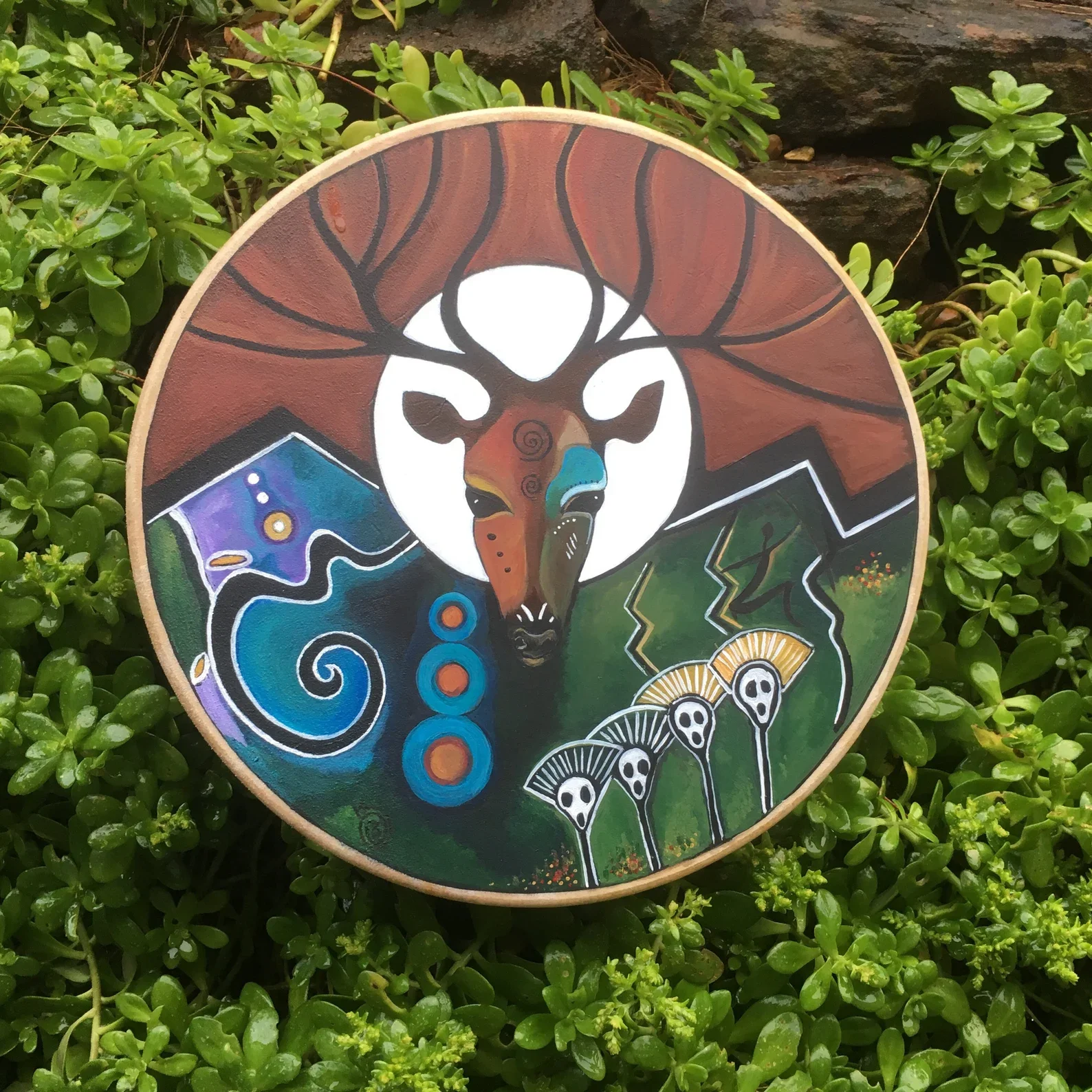 Sacred Ancestor – Original Hand-Painted Shaman Drum