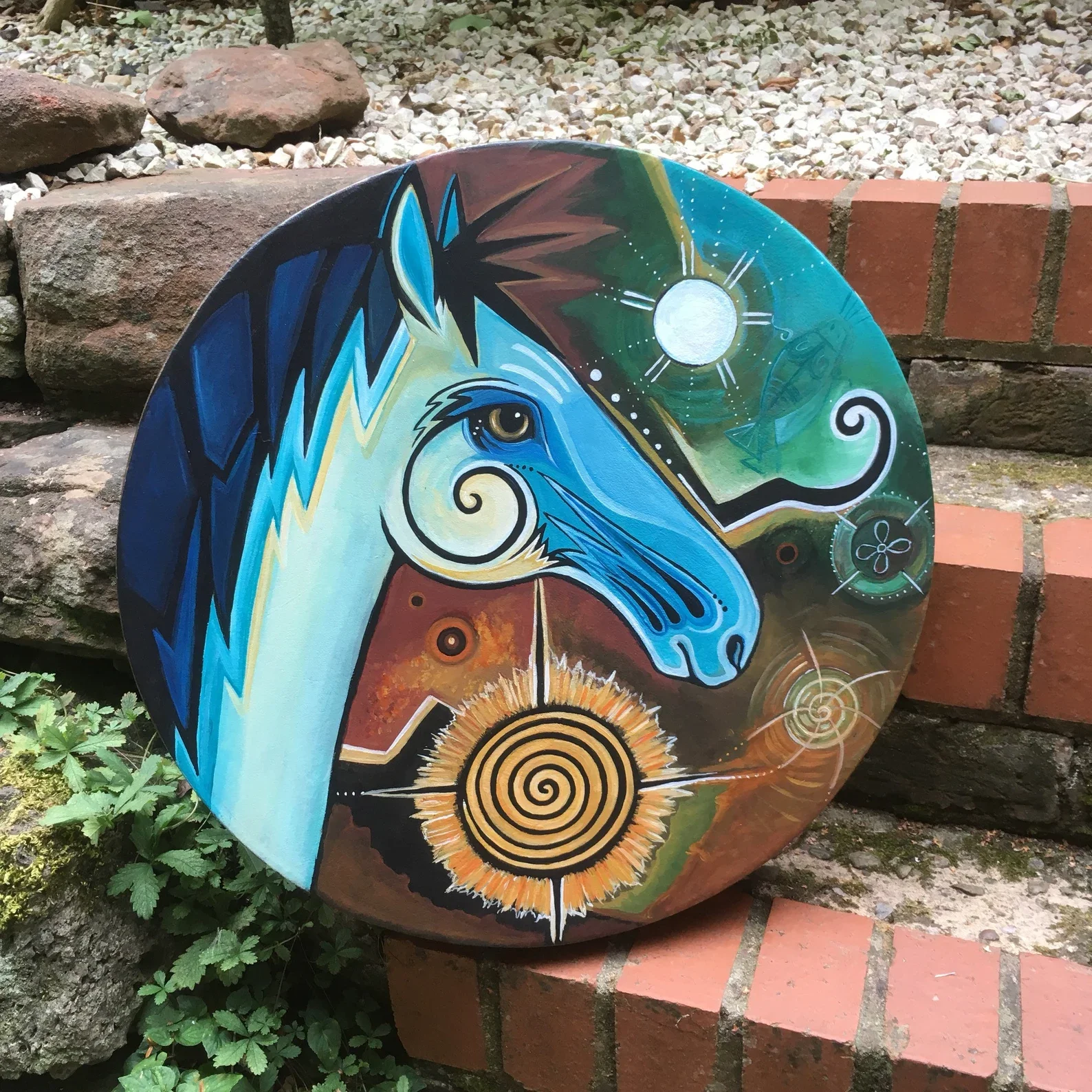 Horse Wisdom– Original Hand-Painted Shaman Drum