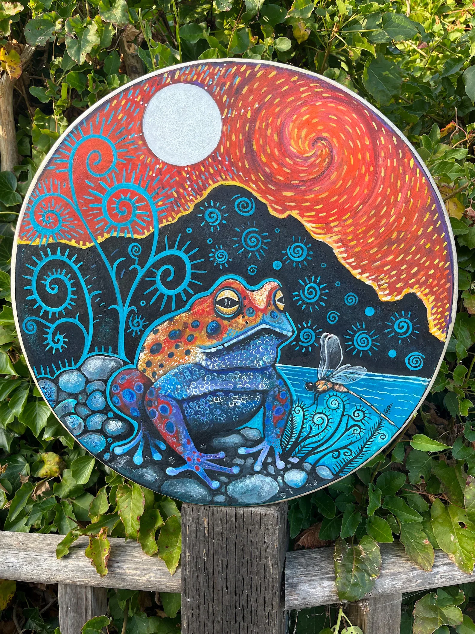 Dreaming Toad – Original Hand-Painted Shaman Drum
