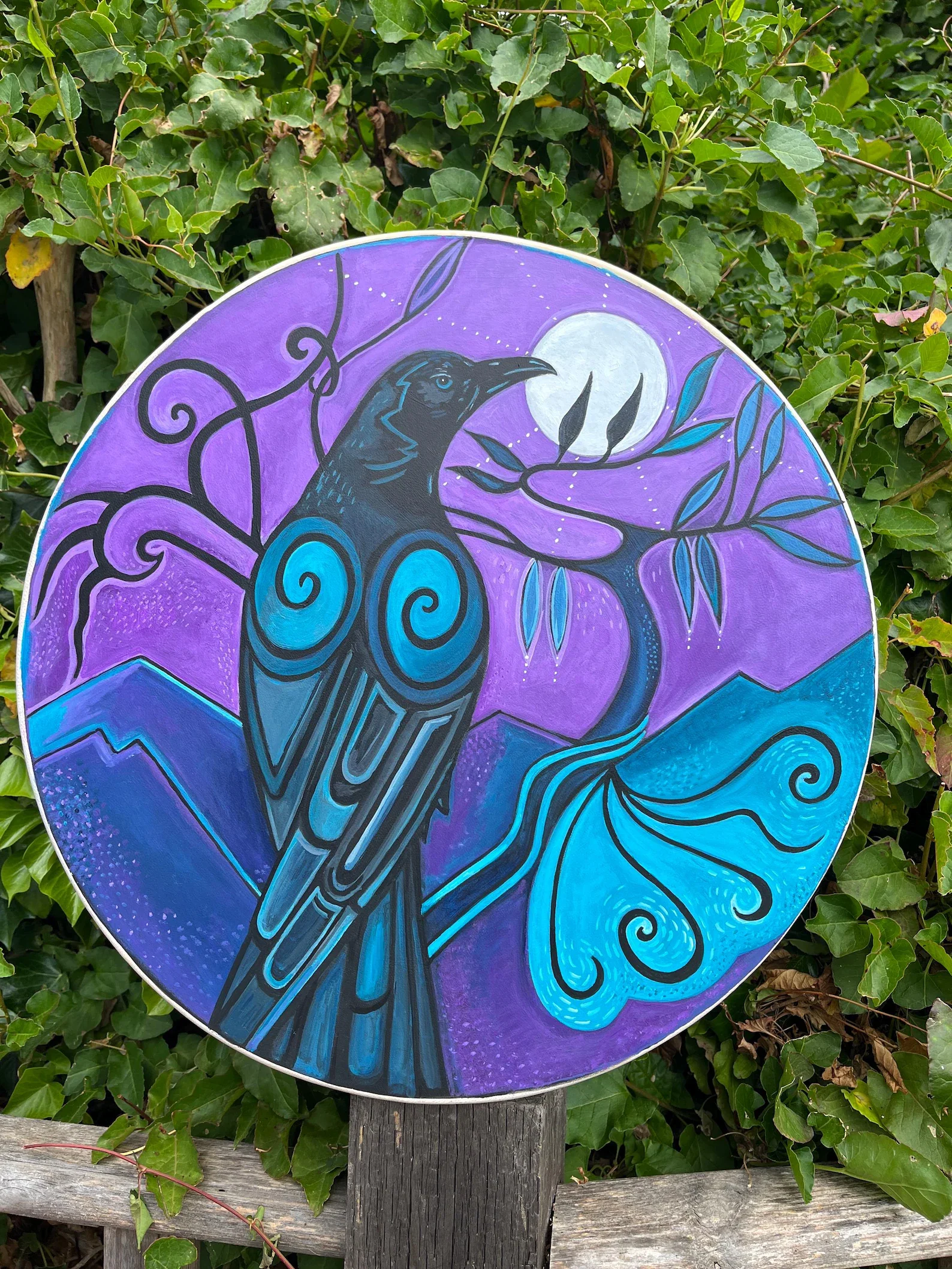 Raven Magic – Original Hand-Painted Shaman Drum