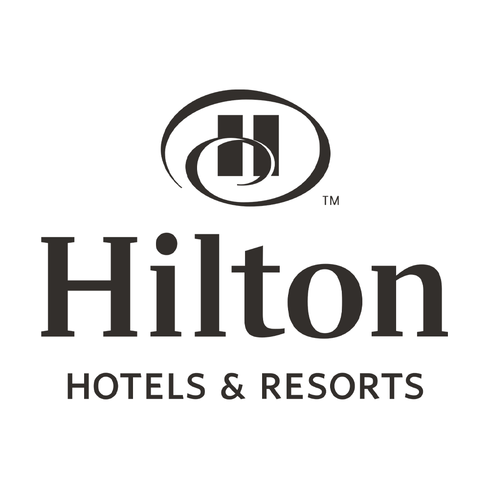 Hilton Hotels & Resorts logo with a stylized 'H' inside an oval