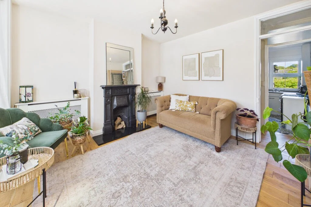 Property styling for sale Hertfordshire – occupied living room prepared for photography