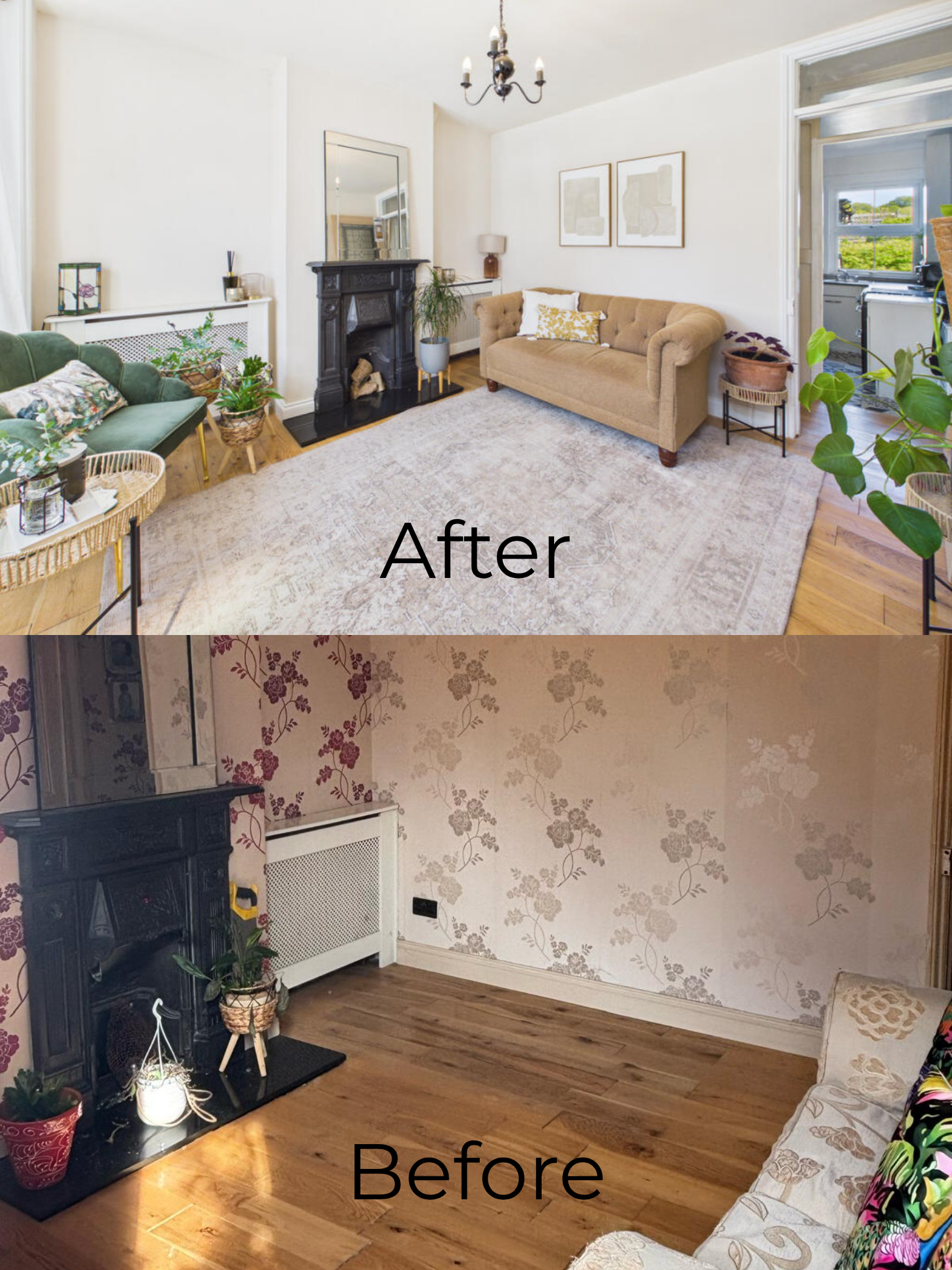 Home staging Hertfordshire – before and after living room transformation