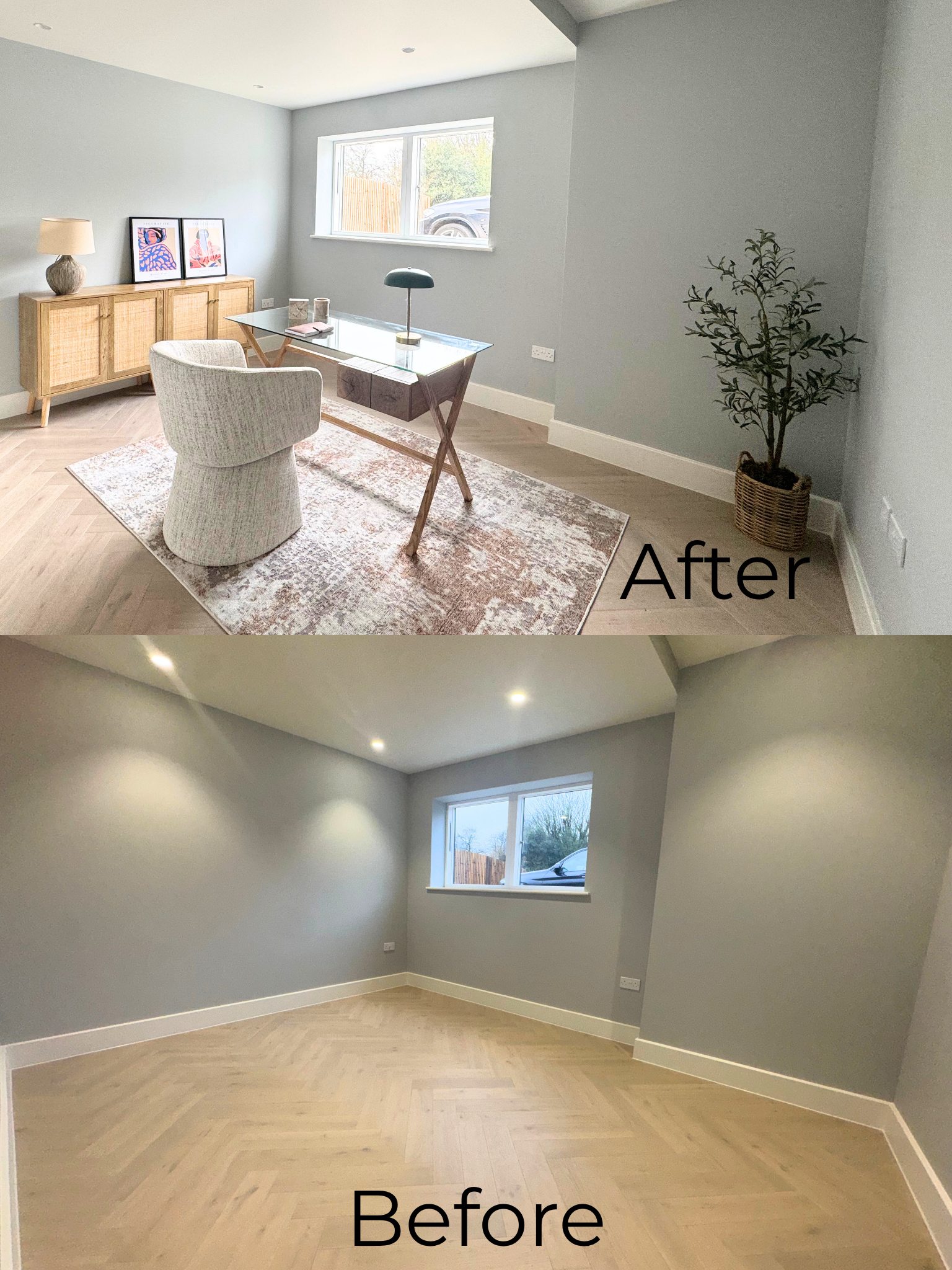 Property staging Hertfordshire – before and after office transformation