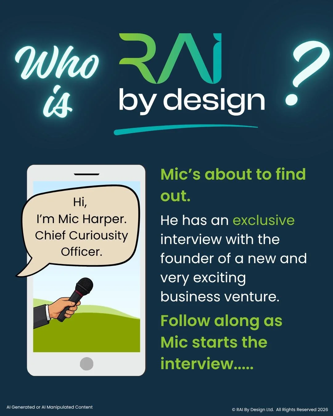 Who's RAI BY DESIGN LTD? 🤔 

We are the Responsible AI whisperers  and we are on a mission to make Responsible AI less like a secret society and more like a casual coffee chat for everyone. 

AI is everywhere, but let's be real - it's still a myster