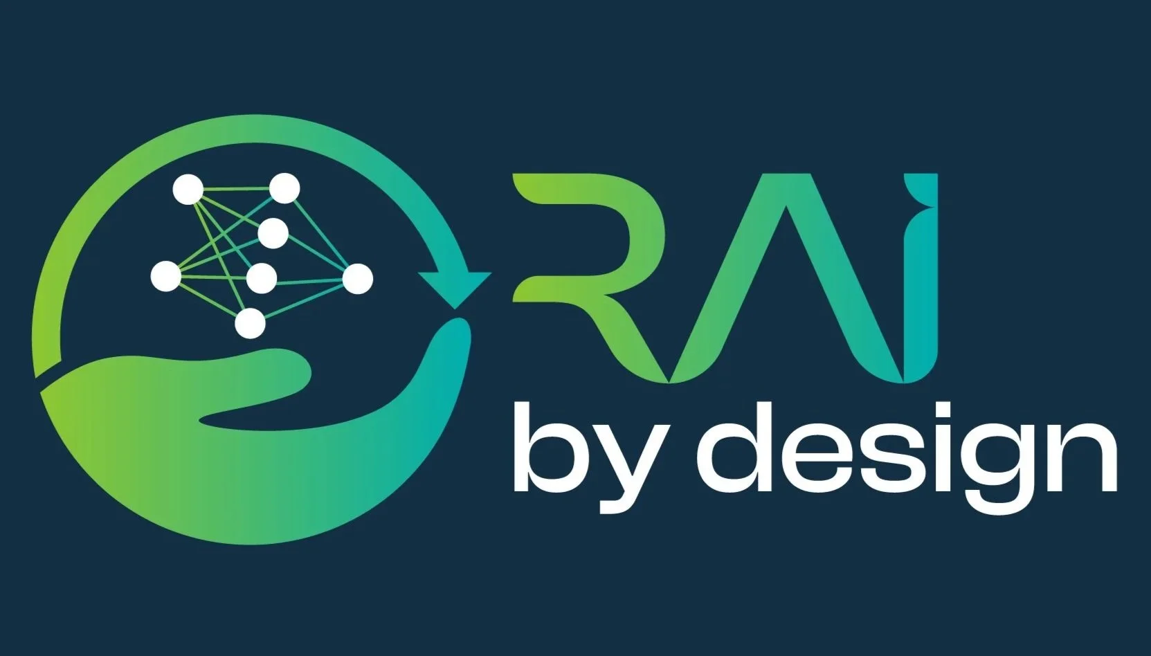 Logo with a stylized hand holding a neural network, the text "3AI by design" in gradient colors.