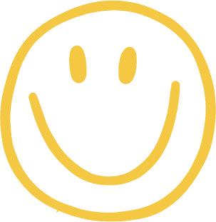 Ein gelbes Smiley-Gesicht auf schwarzem Hintergrund.