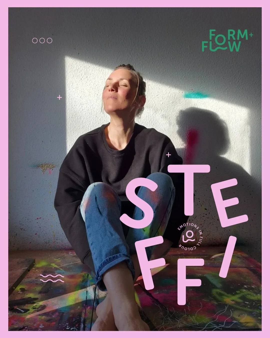Unsere Form&amp;Flow-K&uuml;nstlerin Steffi:
 Steffi Grabowski @crazy_art_by_s.g ist Freiberufliche Mixed-Media K&uuml;nstlerin, Erzieherin aus Landau. Sie arbeitet viel mit Acryl und Sprayfarbe und liebe es, Figuren und Emotionen sichtbar zu machen.