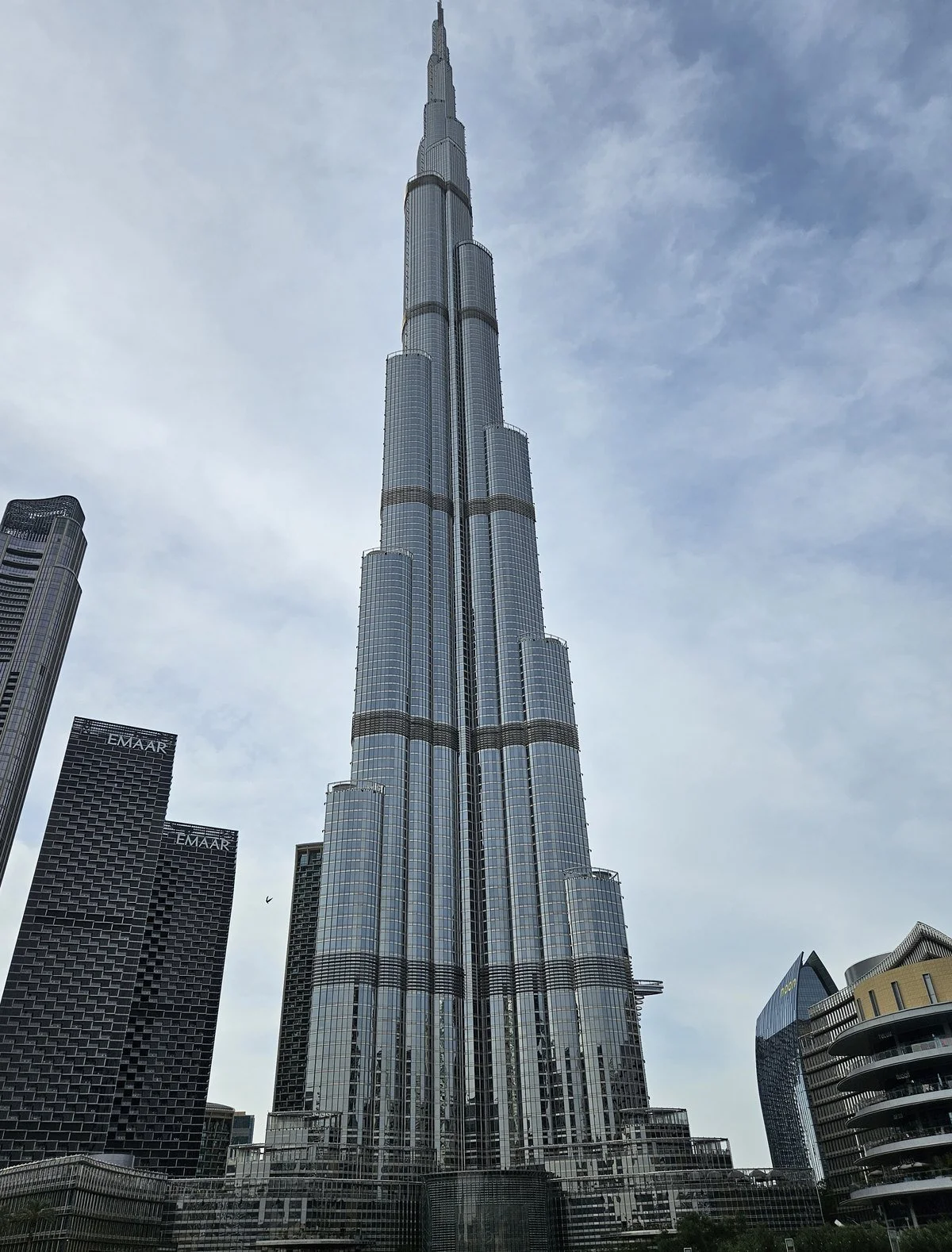 Burj Khalifa seen from street level in Downtown Dubai