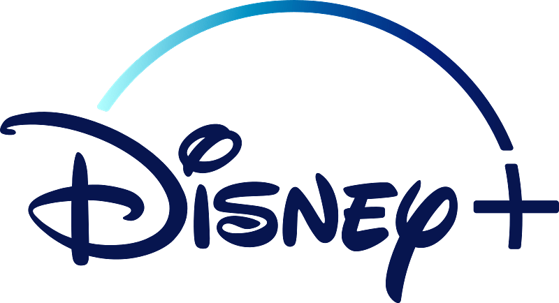 Disney+ logo with a half-circle gauge above the text on a black background.