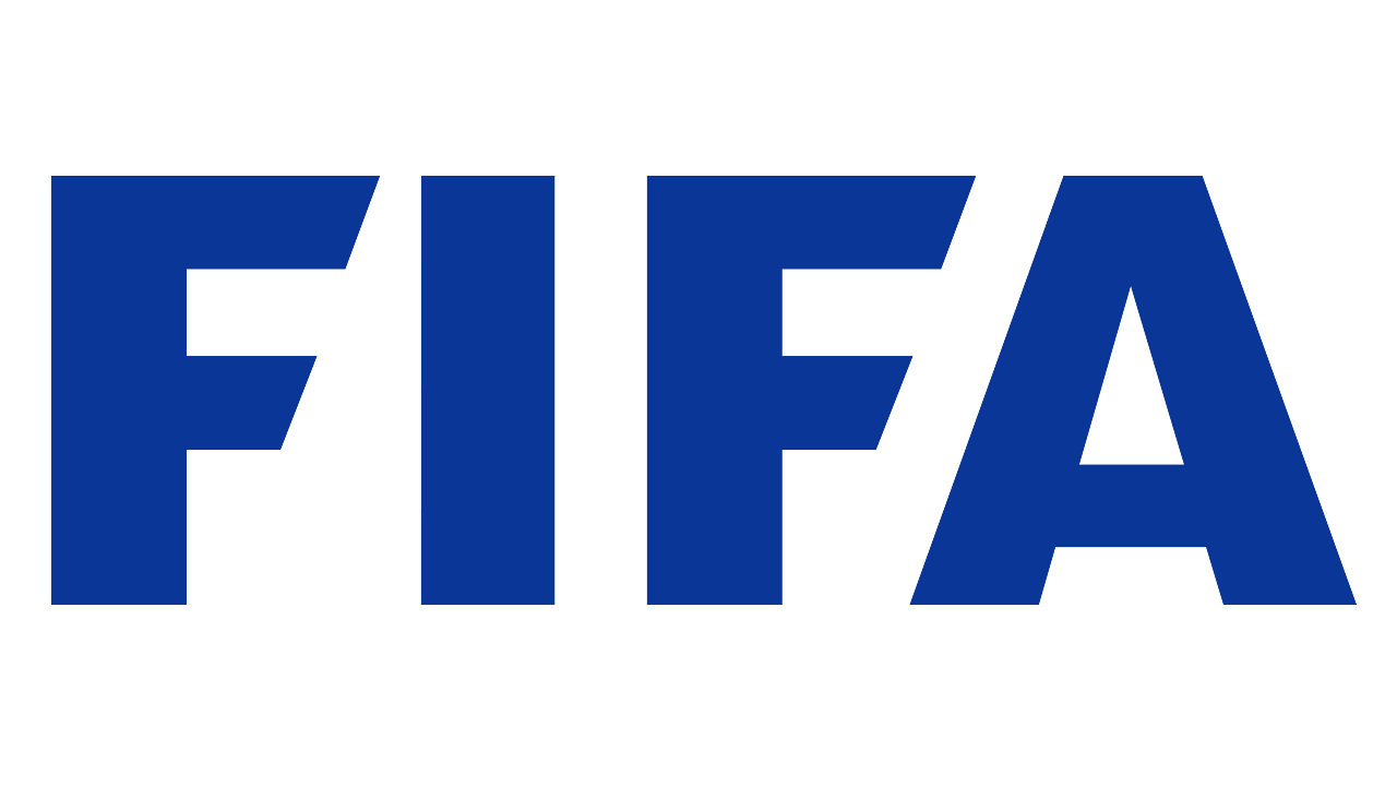 FIFA logo in blue letters on a white background.