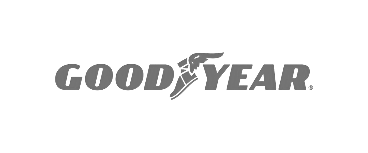 Goodyear logo featuring stylized winged foot in the center.