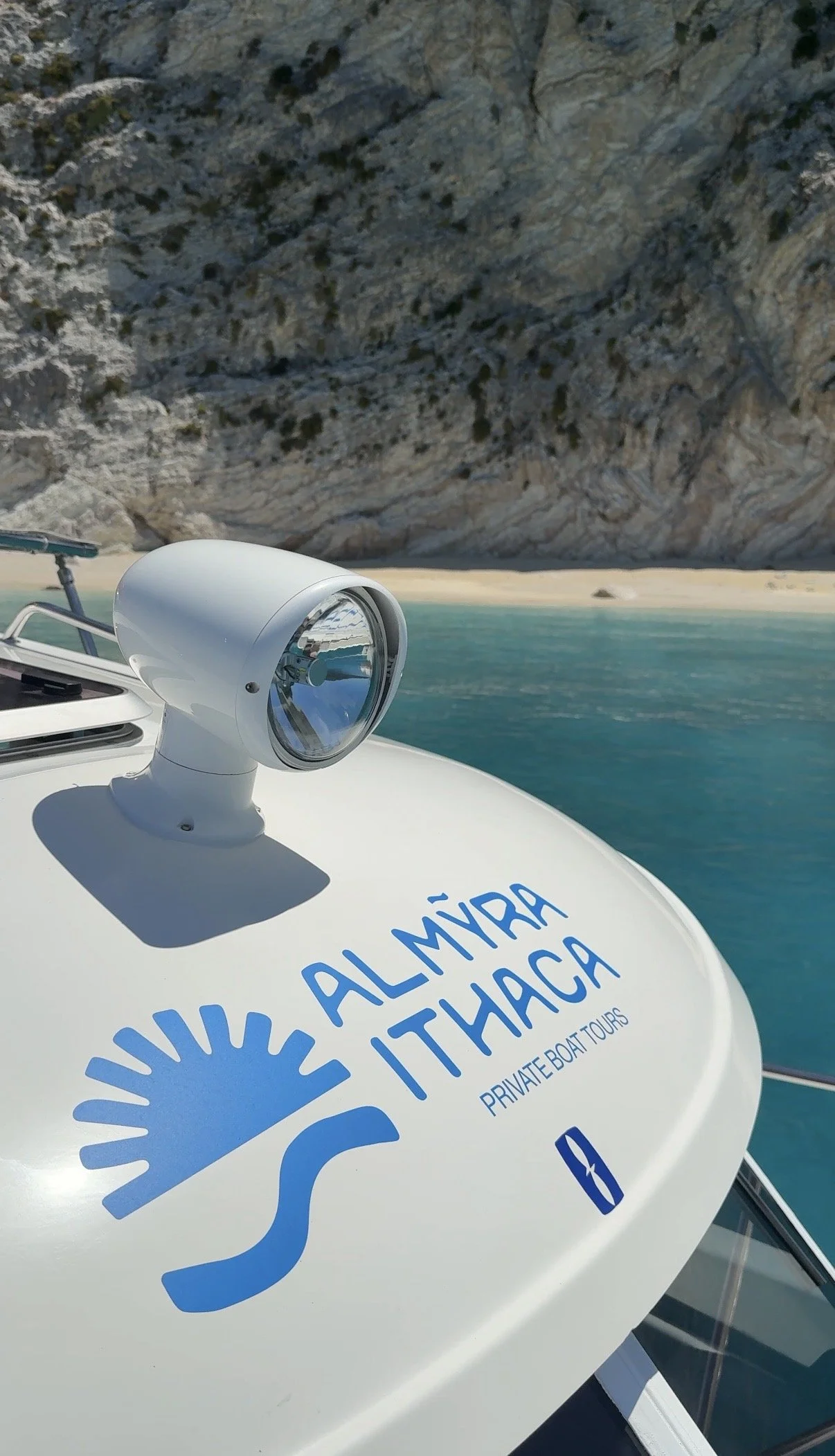 almyra ithaca private boat on tour at afales