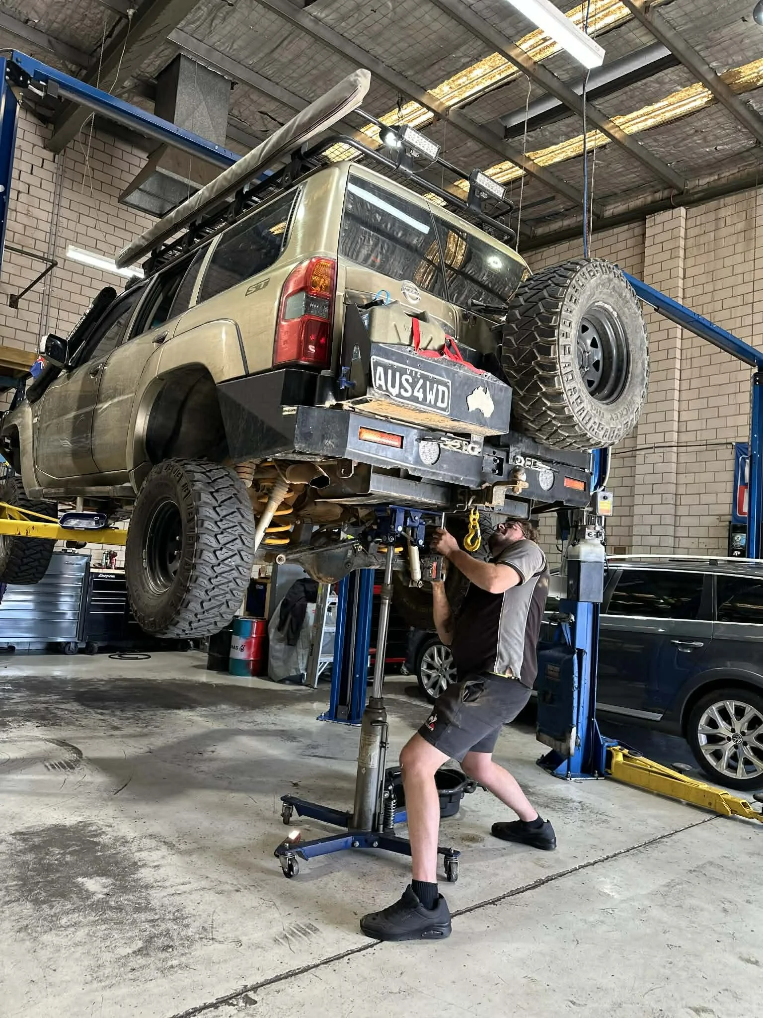 Mechanic carrying out mechanical repairs at Jalmac Automotive in Ringwood