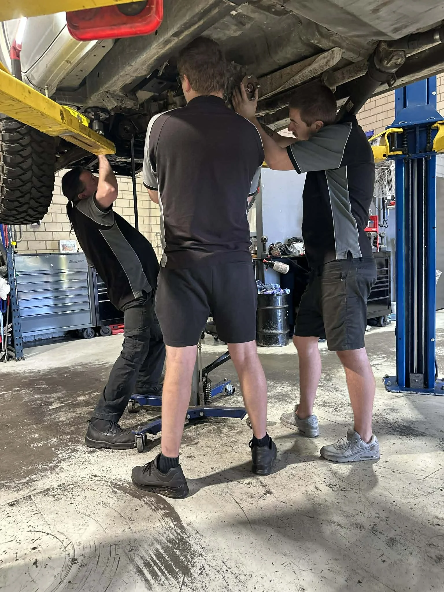 Clutch replacement being carried out at Jalmac Automotive in Ringwood