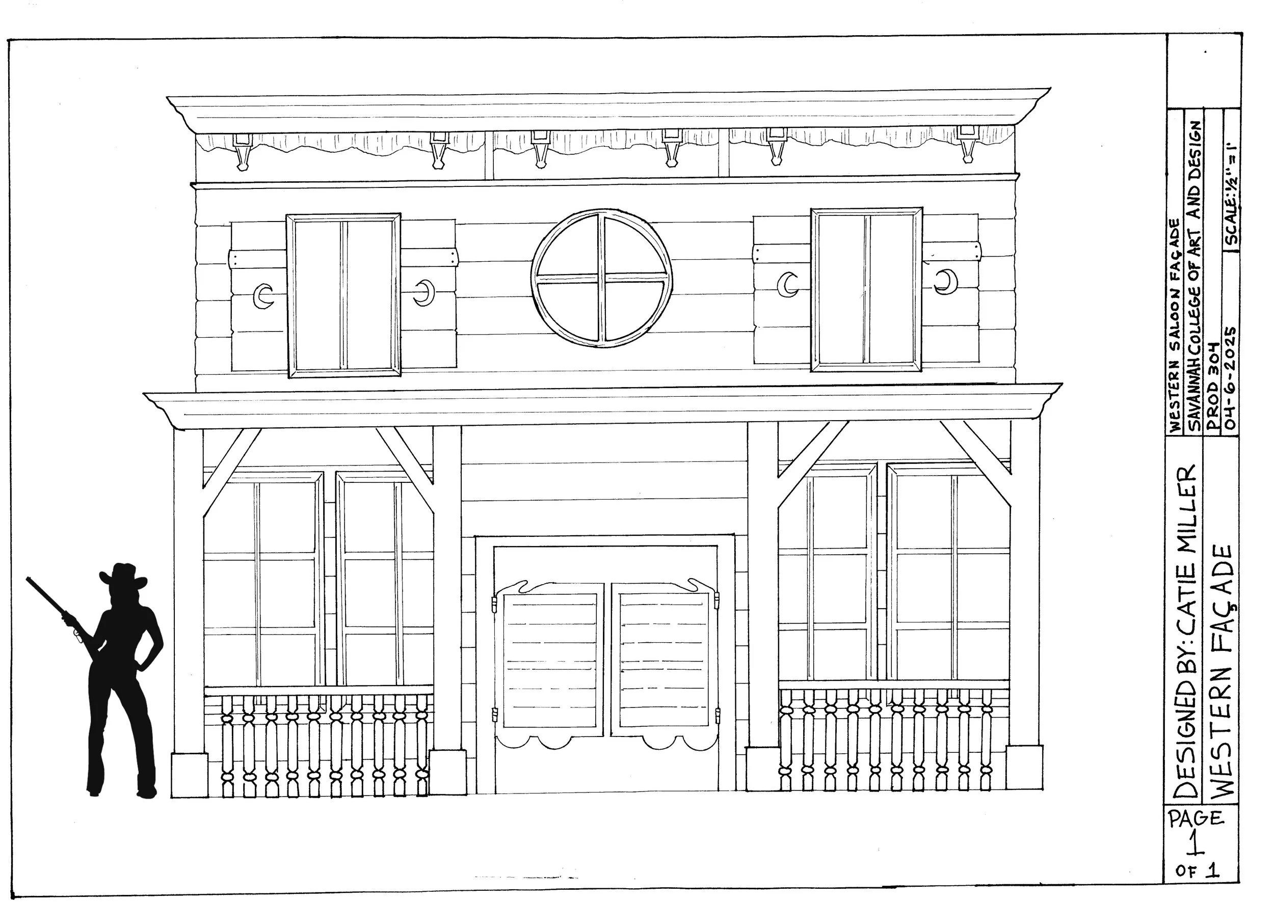 Western Façade April 2025
Hand Drafting 